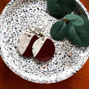 Handmade polymer clay earrings in the style Carol